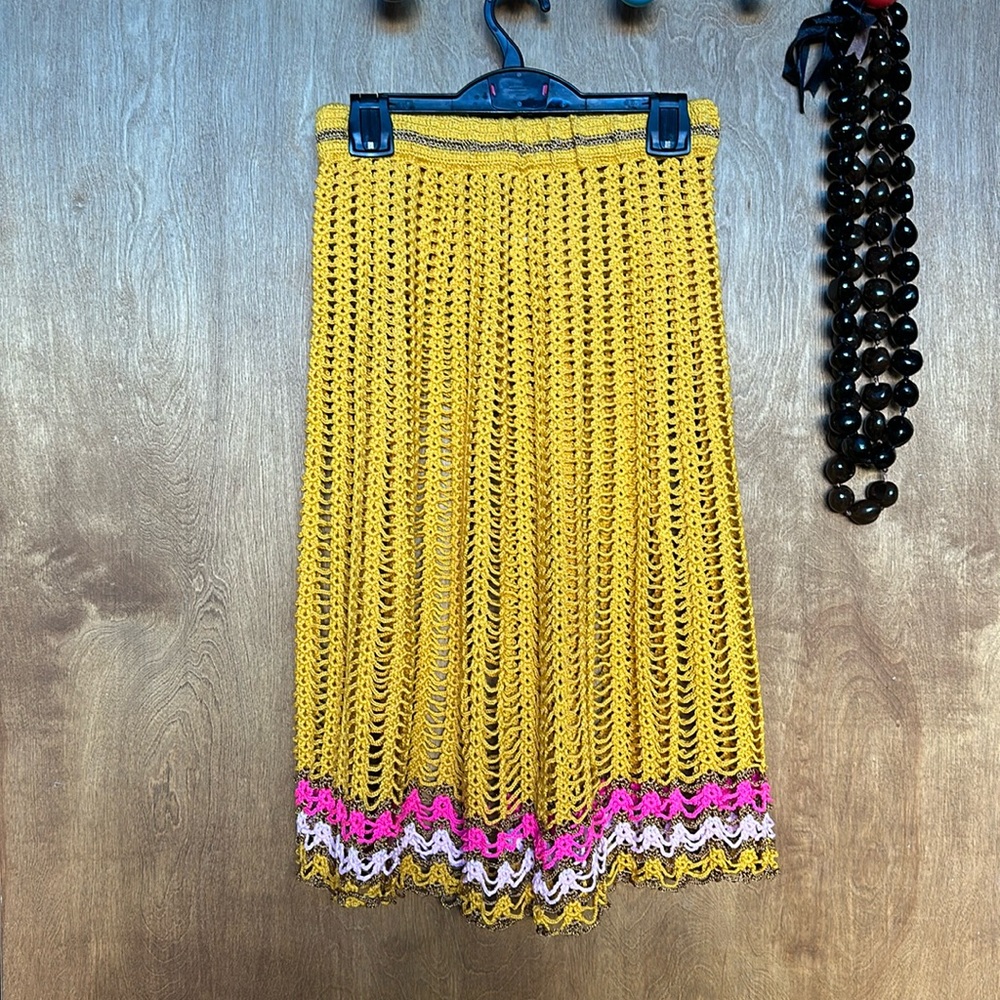 Marigold crochet beach skirt